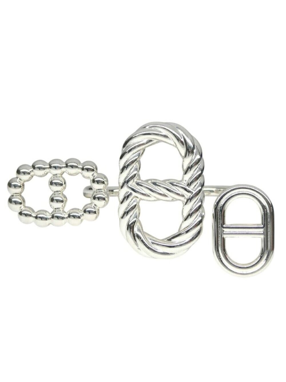 Hermes Chaine D'ancre Alea Double Ring Large Model